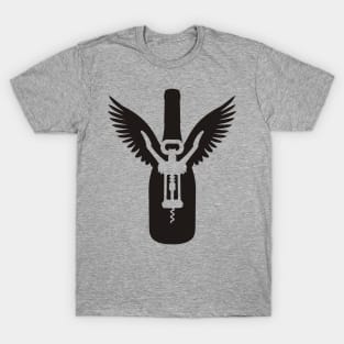 Wine Bottle with Wings T-Shirt